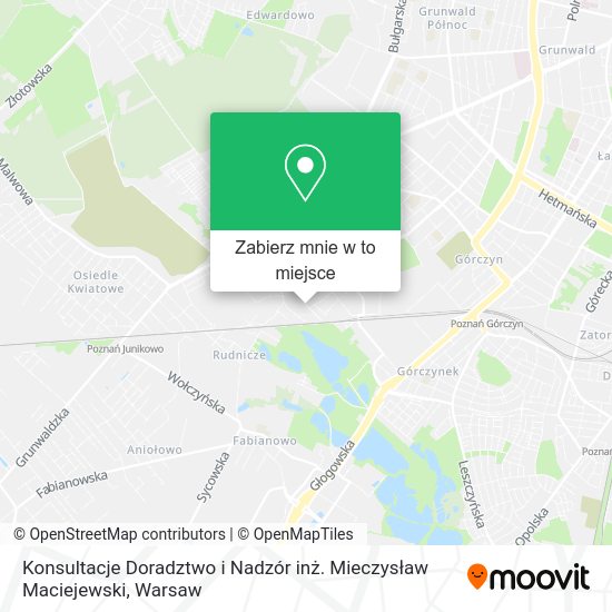 Mapa Konsultacje Doradztwo i Nadzór inż. Mieczysław Maciejewski