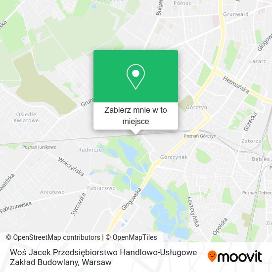 Mapa Woś Jacek Przedsiębiorstwo Handlowo-Usługowe Zakład Budowlany