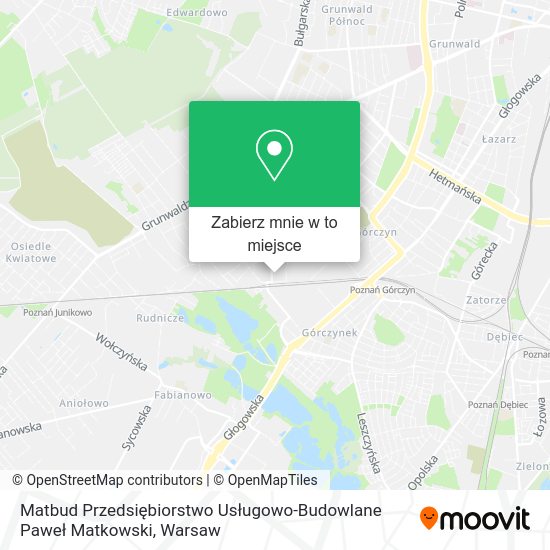 Mapa Matbud Przedsiębiorstwo Usługowo-Budowlane Paweł Matkowski