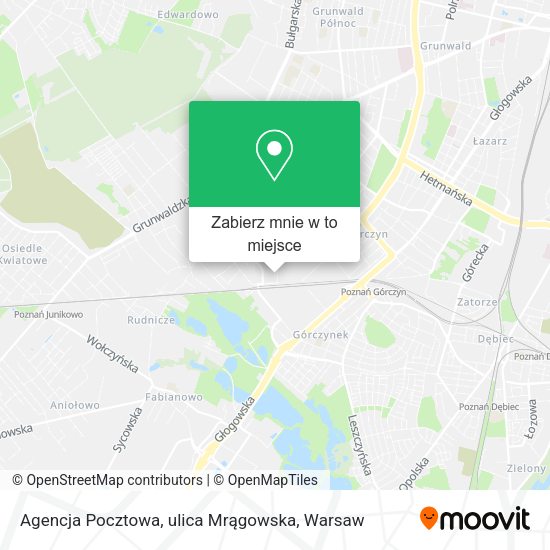 Mapa Agencja Pocztowa, ulica Mrągowska