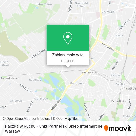 Mapa Paczka w Ruchu Punkt Partnerski Sklep Intermarche