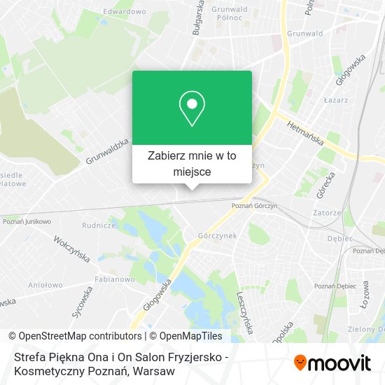 Mapa Strefa Piękna Ona i On Salon Fryzjersko - Kosmetyczny Poznań