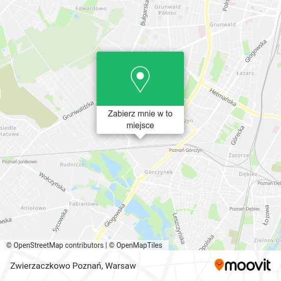 Mapa Zwierzaczkowo Poznań