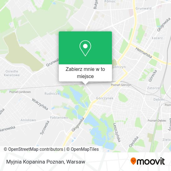 Mapa Myjnia Kopanina Poznan