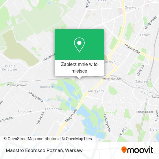 Mapa Maestro Espresso Poznań