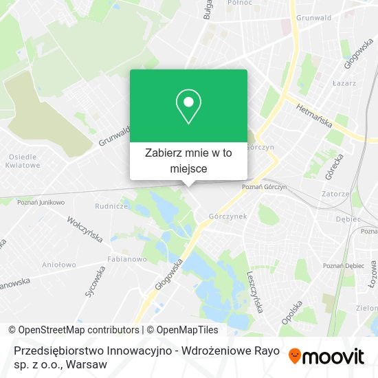 Mapa Przedsiębiorstwo Innowacyjno - Wdrożeniowe Rayo sp. z o.o.