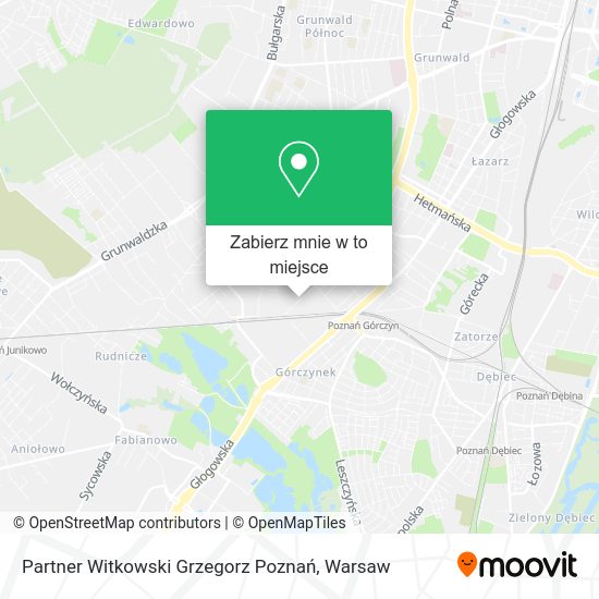 Mapa Partner Witkowski Grzegorz Poznań