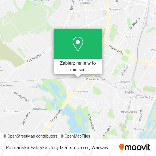 Mapa Poznańska Fabryka Urządzeń sp. z o.o.