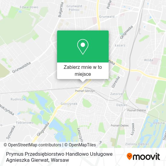 Mapa Prymus Przedsiębiorstwo Handlowo Usługowe Agnieszka Gierwat