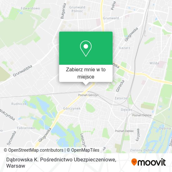 Mapa Dąbrowska K. Pośrednictwo Ubezpieczeniowe