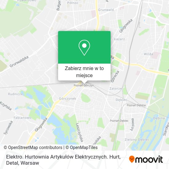 Mapa Elektro. Hurtownia Artykułów Elektrycznych. Hurt, Detal