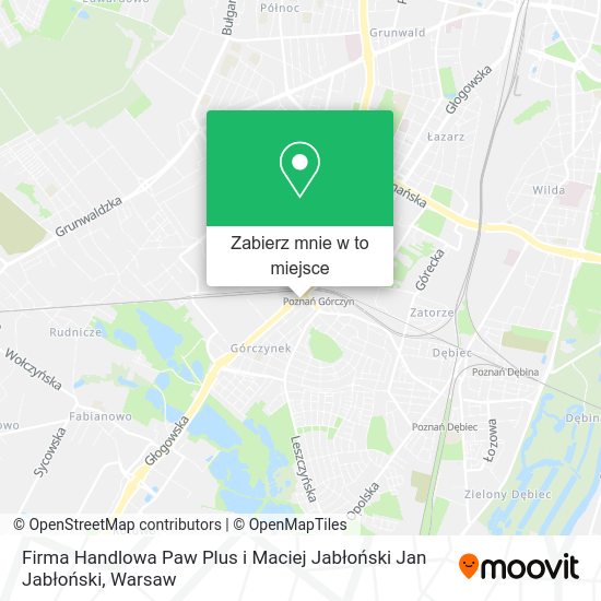 Mapa Firma Handlowa Paw Plus i Maciej Jabłoński Jan Jabłoński