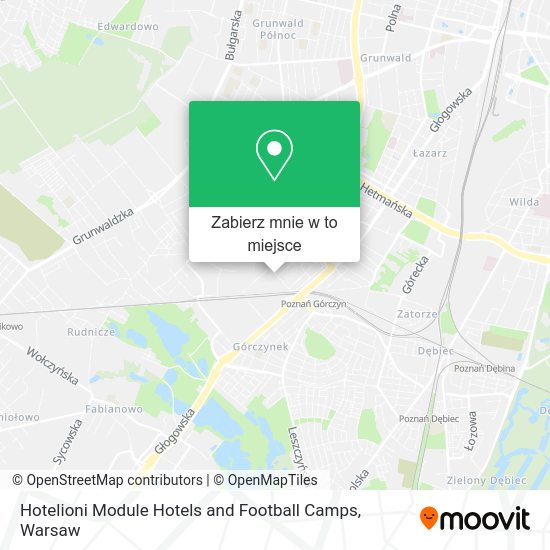 Mapa Hotelioni Module Hotels and Football Camps