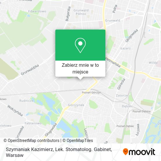 Mapa Szymaniak Kazimierz, Lek. Stomatolog. Gabinet