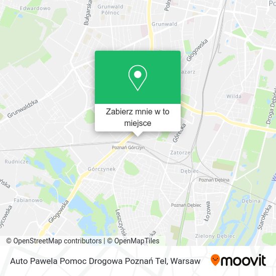 Mapa Auto Pawela Pomoc Drogowa Poznań Tel