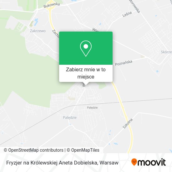 Mapa Fryzjer na Królewskiej Aneta Dobielska