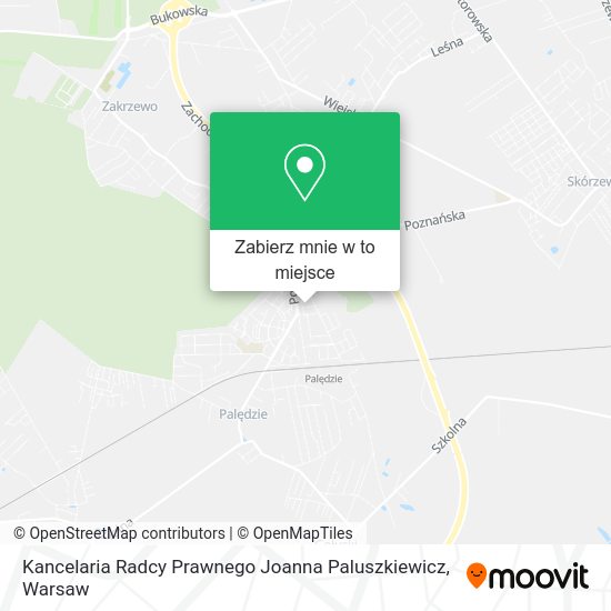 Mapa Kancelaria Radcy Prawnego Joanna Paluszkiewicz