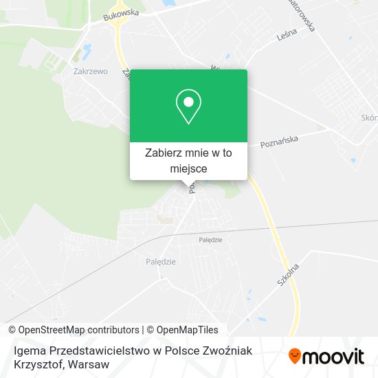 Mapa Igema Przedstawicielstwo w Polsce Zwoźniak Krzysztof