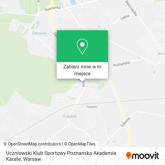 Mapa Uczniowski Klub Sportowy Poznanska Akademia Karate