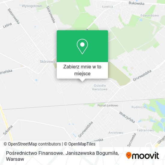 Mapa Pośrednictwo Finansowe. Janiszewska Bogumiła