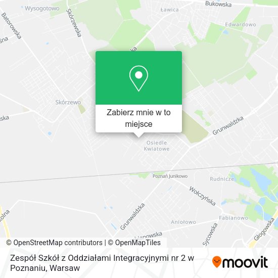 Mapa Zespół Szkół z Oddziałami Integracyjnymi nr 2 w Poznaniu