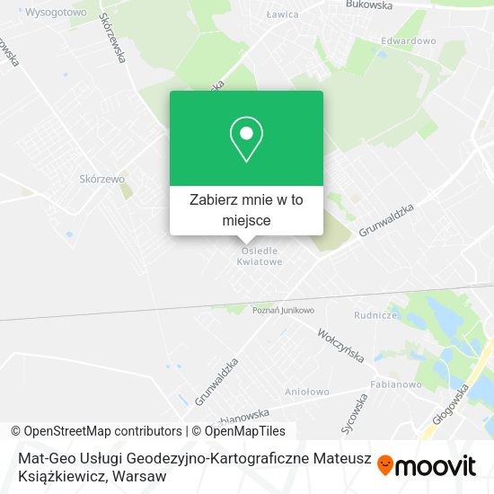 Mapa Mat-Geo Usługi Geodezyjno-Kartograficzne Mateusz Książkiewicz