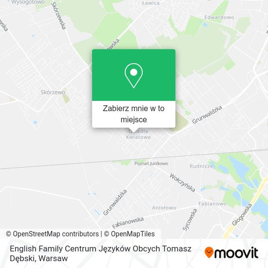 Mapa English Family Centrum Języków Obcych Tomasz Dębski