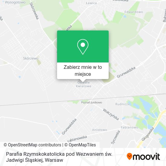 Mapa Parafia Rzymskokatolicka pod Wezwaniem św. Jadwigi Śląskiej