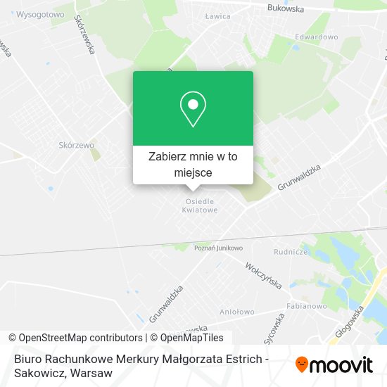 Mapa Biuro Rachunkowe Merkury Małgorzata Estrich - Sakowicz