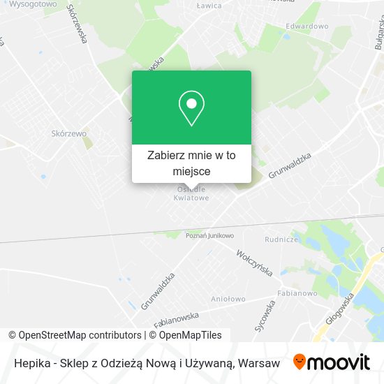 Mapa Hepika - Sklep z Odzieżą Nową i Używaną