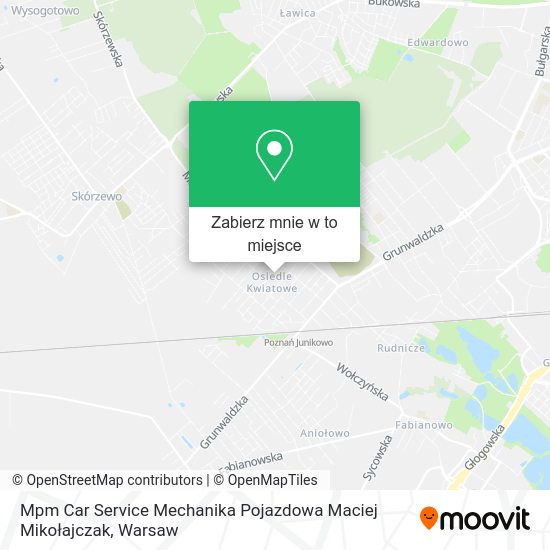 Mapa Mpm Car Service Mechanika Pojazdowa Maciej Mikołajczak