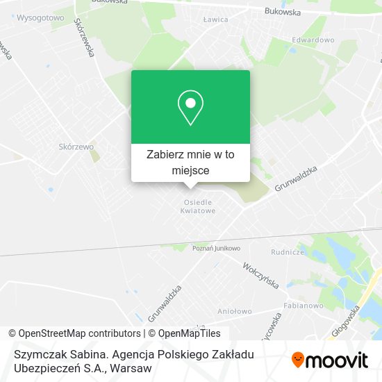 Mapa Szymczak Sabina. Agencja Polskiego Zakładu Ubezpieczeń S.A.