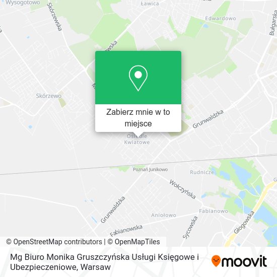 Mapa Mg Biuro Monika Gruszczyńska Usługi Księgowe i Ubezpieczeniowe