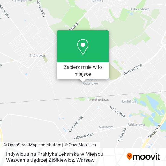 Mapa Indywidualna Praktyka Lekarska w Miejscu Wezwania Jędrzej Ziółkiewicz