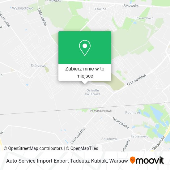 Mapa Auto Service Import Export Tadeusz Kubiak