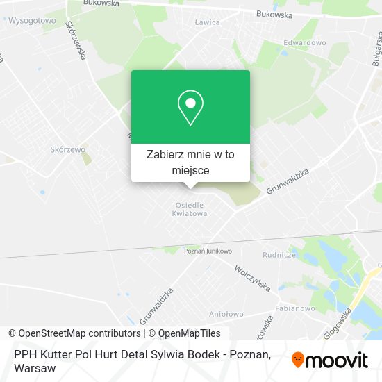 Mapa PPH Kutter Pol Hurt Detal Sylwia Bodek - Poznan