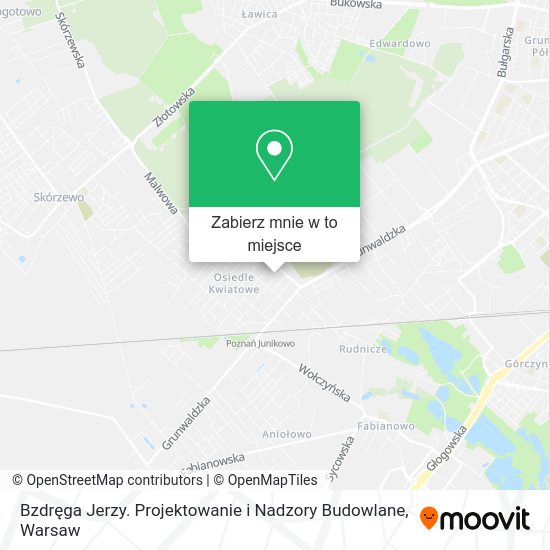 Mapa Bzdręga Jerzy. Projektowanie i Nadzory Budowlane