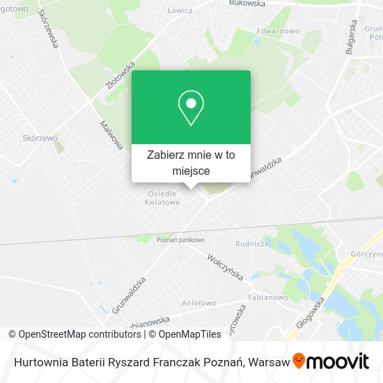 Mapa Hurtownia Baterii Ryszard Franczak Poznań