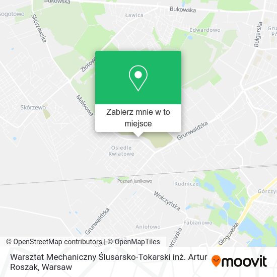 Mapa Warsztat Mechaniczny Ślusarsko-Tokarski inż. Artur Roszak