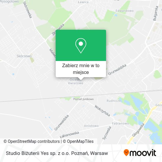 Mapa Studio Biżuterii Yes sp. z o.o. Poznań