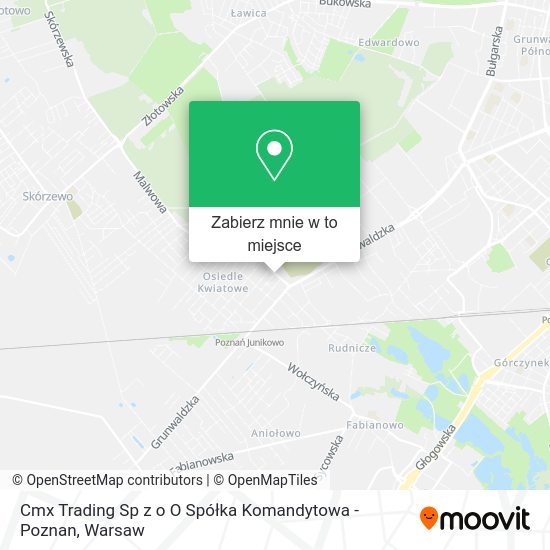 Mapa Cmx Trading Sp z o O Spółka Komandytowa - Poznan