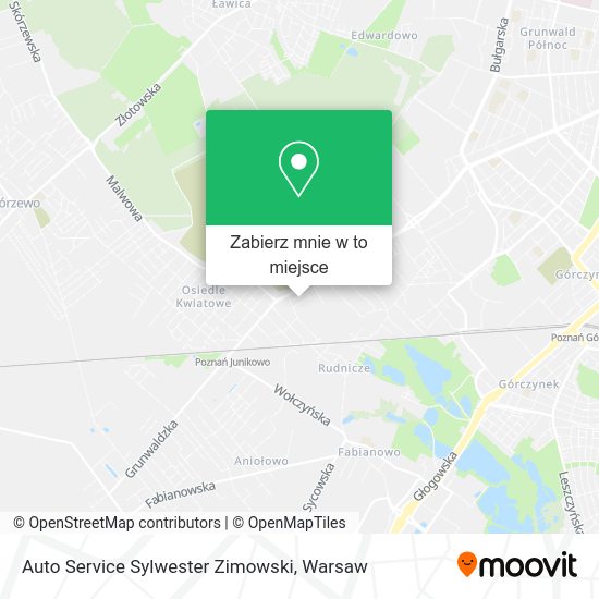 Mapa Auto Service Sylwester Zimowski