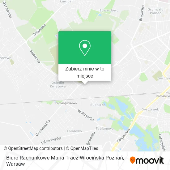Mapa Biuro Rachunkowe Maria Tracz-Wrocińska Poznań