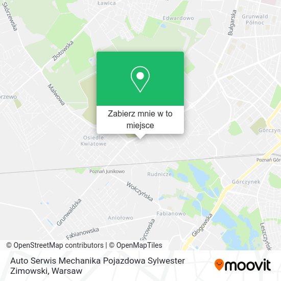 Mapa Auto Serwis Mechanika Pojazdowa Sylwester Zimowski