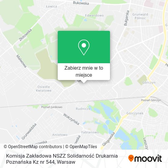 Mapa Komisja Zakładowa NSZZ Solidarność Drukarnia Poznańska Kz nr 544