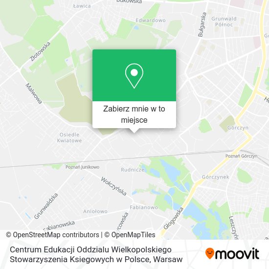 Mapa Centrum Edukacji Oddzialu Wielkopolskiego Stowarzyszenia Ksiegowych w Polsce