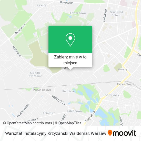 Mapa Warsztat Instalacyjny Krzyżański Waldemar