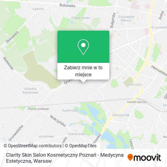 Mapa Clarity Skin Salon Kosmetyczny Poznań - Medycyna Estetyczna