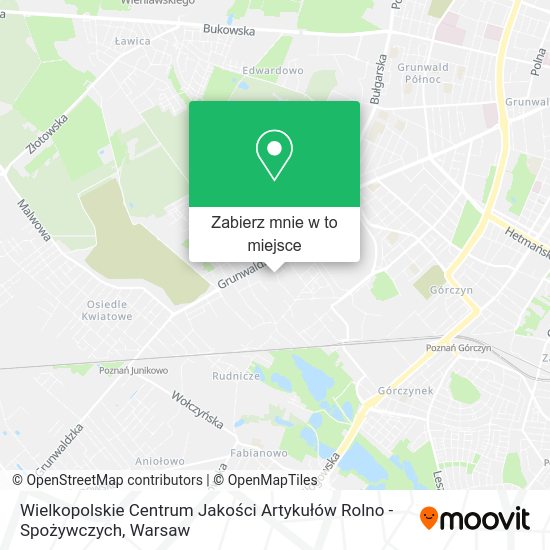 Mapa Wielkopolskie Centrum Jakości Artykułów Rolno - Spożywczych