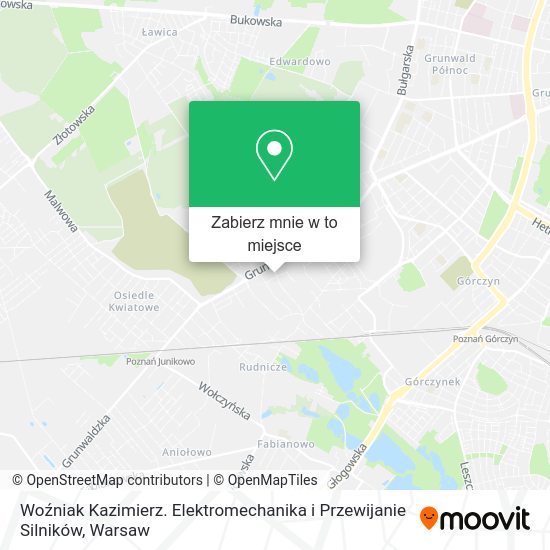 Mapa Woźniak Kazimierz. Elektromechanika i Przewijanie Silników